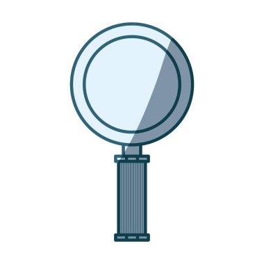 Mavi gölgelendirme siluet Büyüteç