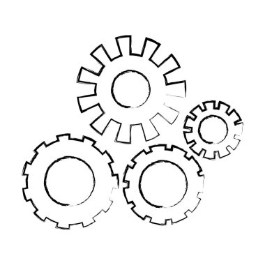 tek renkli siluet Pinyonlar kümesiyle bulanık