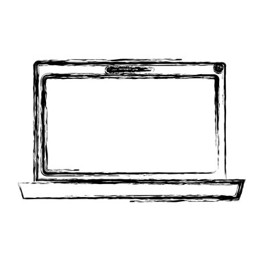 tek renkli dizüstü bilgisayar silüeti bulanık