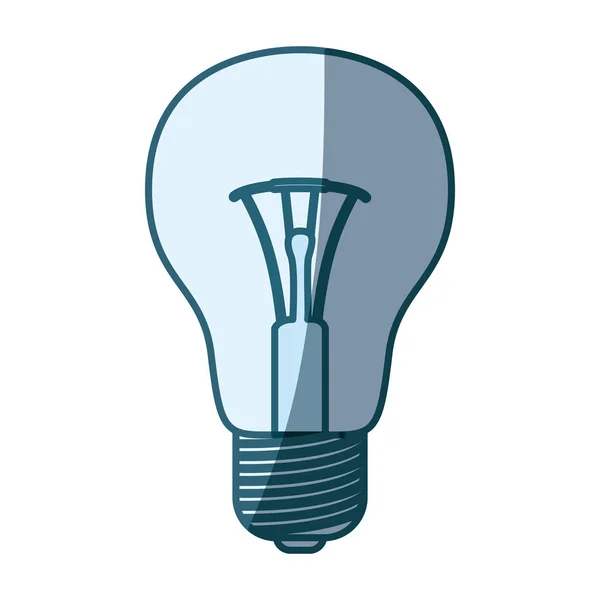 Modrým stínováním silueta ikona žárovky — Stockový vektor