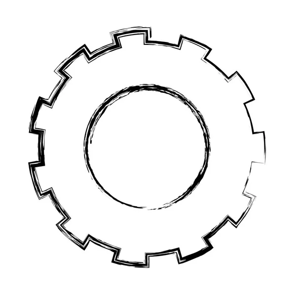 Silueta borrosa monocroma de piñón modelo dos — Vector de stock