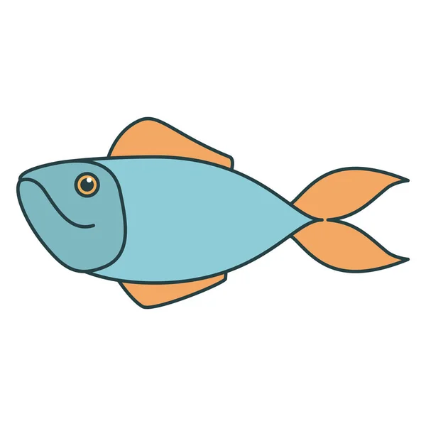 サーモン ピンクの魚のカラフルなシルエット — ストックベクタ