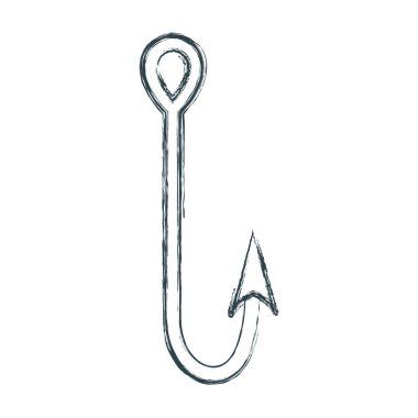 basit olta kancası silüeti bulanık kroki