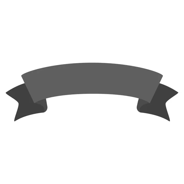Zwart-wit silhouet van label grens insignia — Stockvector