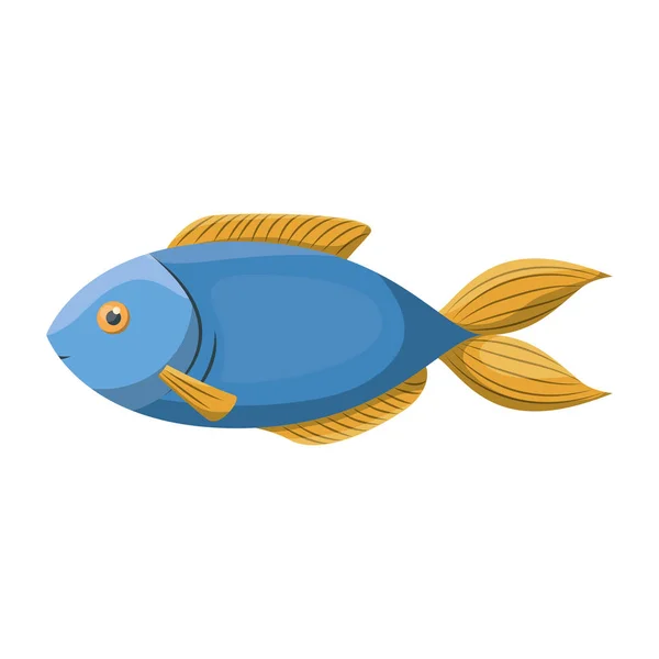 Sagoma colorata di pesce trota blu — Vettoriale Stock
