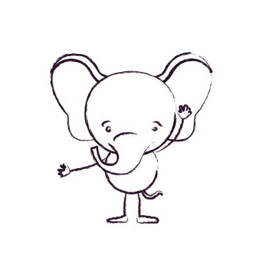 fil mutluluk ifade karikatürü bulanık siluet