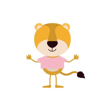 renkli meçhul karikatür t-shirt çizgili olmadan bir kaplan