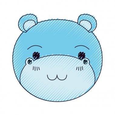 renk mum boya siluet sevimli yüzü su aygırı huzur ifade