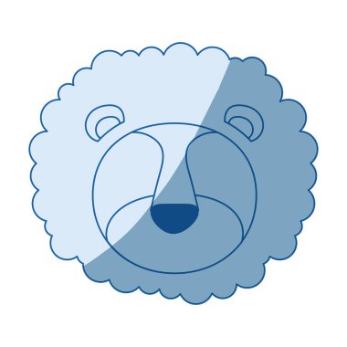 mavi renk gölgelendirme siluet meçhul yele ile aslan