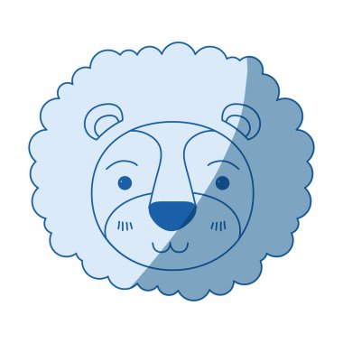 mavi renk siluet sevimli yüzü aslan huzur ifade yele ile gölgelendirme