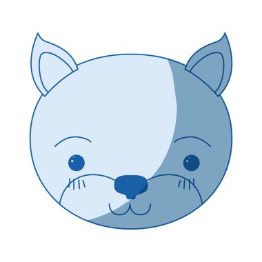 mavi renk siluet sevimli yüzü yavru kedi huzur ifade gölgelendirme