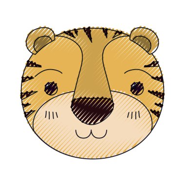 renk mum boya siluet sevimli yüzü kaplan mutluluk ifade