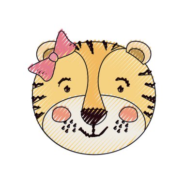 renk mum boya siluet yüz kadın kaplan hayvan mutluluk ifade yay dantel ile