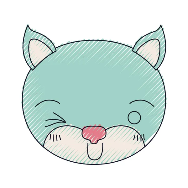 renk mum boya siluet sevimli yüzü yavru kedi wink göz ifade