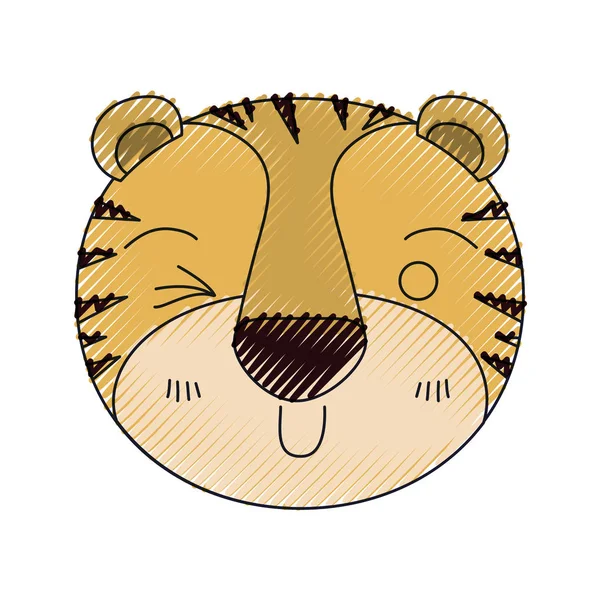 renk mum boya siluet sevimli yüzü kaplan wink göz ifade