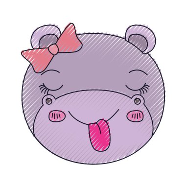 renk mum boya siluet yüz kadın su aygırı dil ifade hayvan yapışma