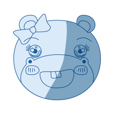 mavi renk siluet yüz kadın su aygırı hayvan çok güzel ifade gölgelendirme