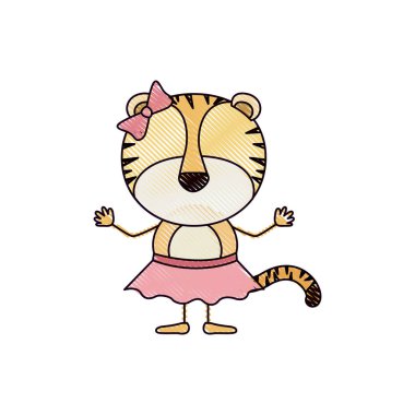 renk mum boya siluet karikatürü meçhul kadın dişi kaplan yay dantel etek