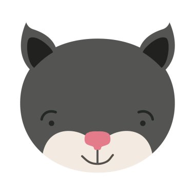 renkli karikatür sevimli yüz erkek yavru kedi hayvan mutluluk ifade