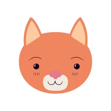 renkli karikatür sevimli yüzü kedi huzur ifade