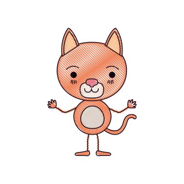 renk mum boya siluet şirin kedi karikatürü ifade şaşırttı