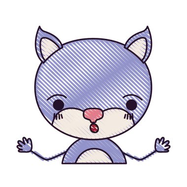 renk mum boya siluet karikatür hafl vücut şirin kedi ifade şaşırttı