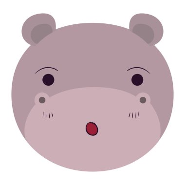 su aygırı renkli karikatür sevimli yüz ifadesi şaşırttı