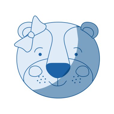 mavi renk siluet karikatür yüzü yay dantel hayvanla kadın dişi aslan gölgelendirme