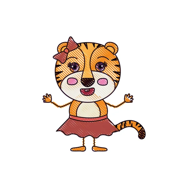 renk mum boya siluet karikatürü çok güzel ifade kaplan ile yay dantel etek