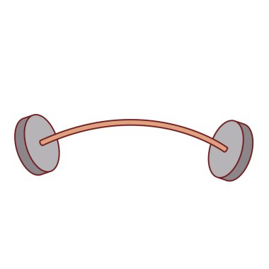 kahverengi kontur ile renkli siluet halter ağırlık