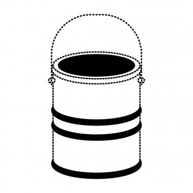 siyah noktalı kontur boya kovası