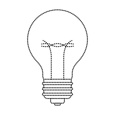 siyah noktalı kontur ampul simgesini