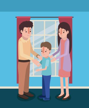 Evin içinde aile üyeleri