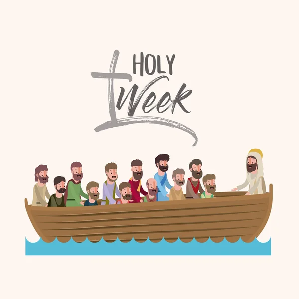 Semana Santa escena bíblica — Vector de stock