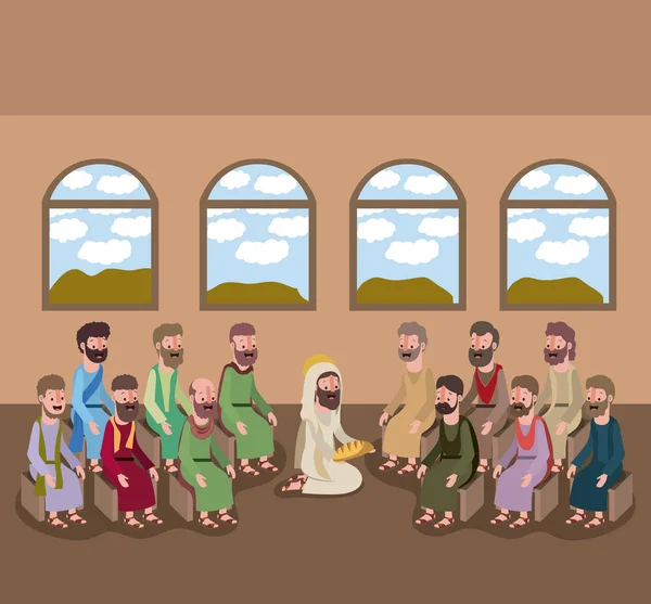 Semaine sainte scène biblique — Image vectorielle