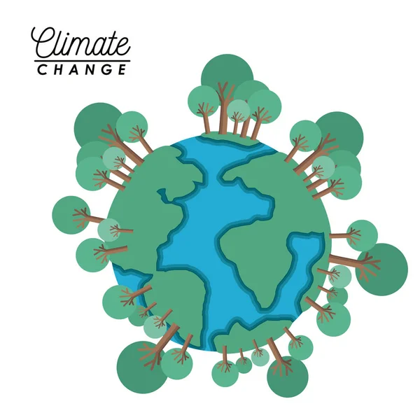 气候变化的影响 — 图库矢量图片