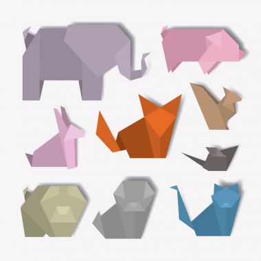 hayvan dijital el sanatları Icons set