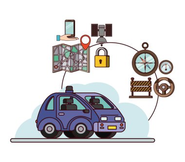 GPS application Icons set