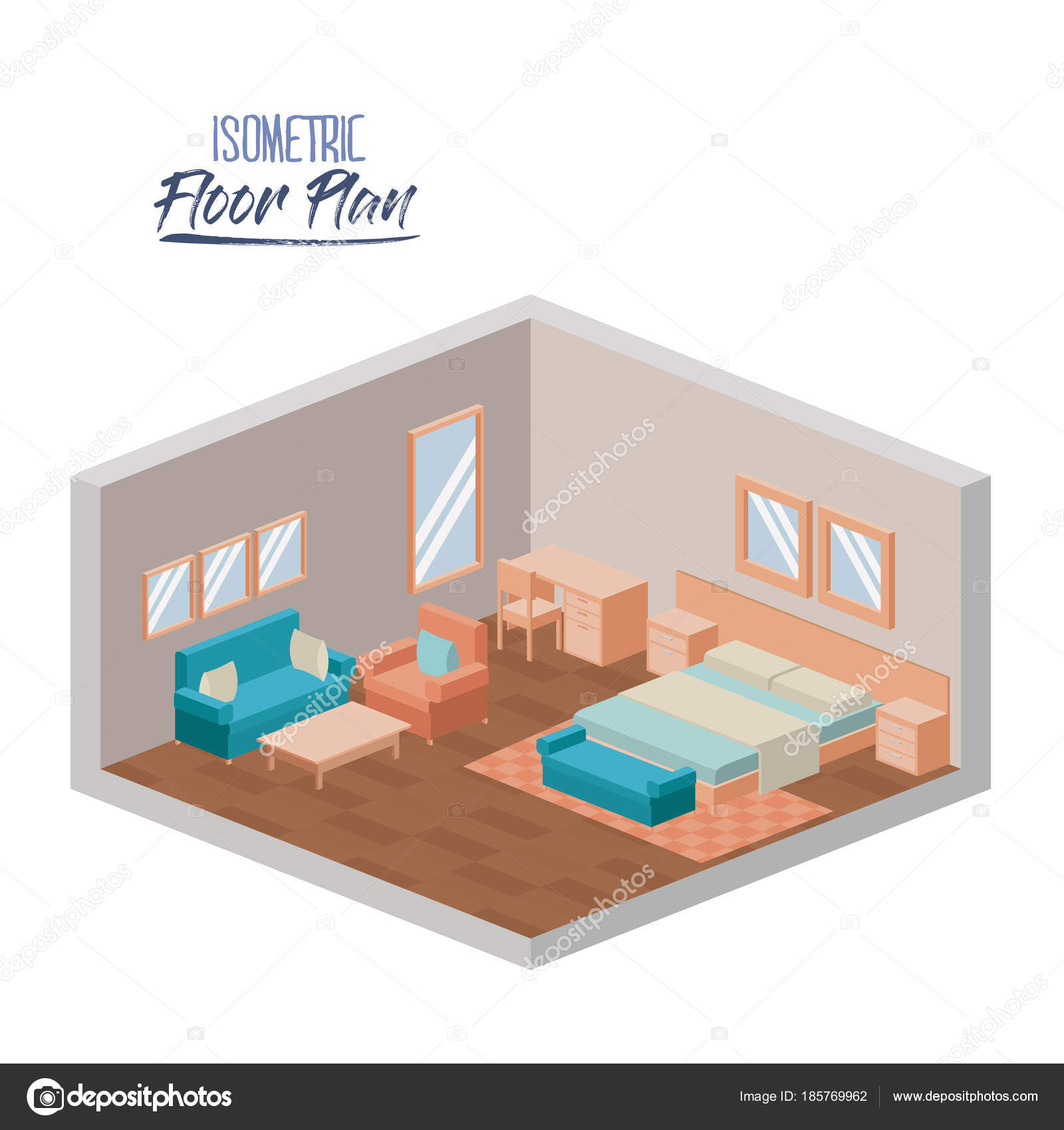 isometrische plattegrond van hotel slaapkamer interieur kleurrijke ... isometrische plattegrond van hotel slaapkamer interieur kleurrijke ...