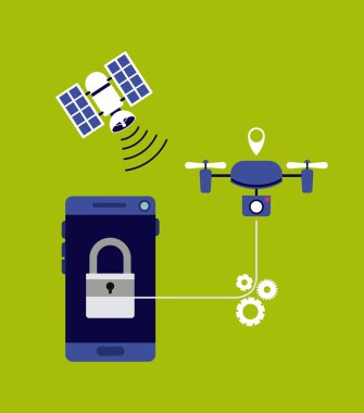 fütüristik teknoloji Icons set