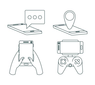 sanal gerçeklik teknolojisi Icons set