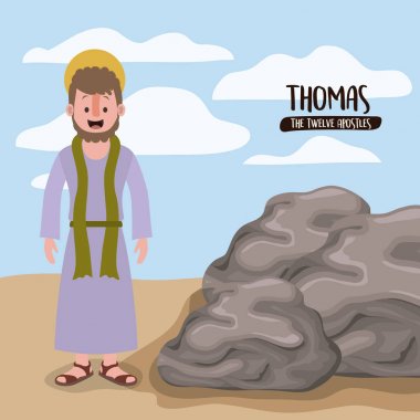 thomas ile Oniki Havariler poster renkli siluet kayalarda yanındaki çölde sahnesinde