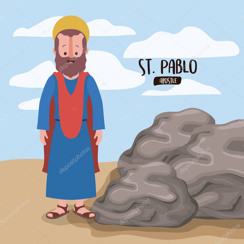 the twelve apostles poster with saint pablo in scene in desert next to the rocks in colorful silhouette