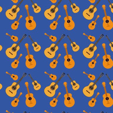 gitar şeklinde koyu mavi arka plan