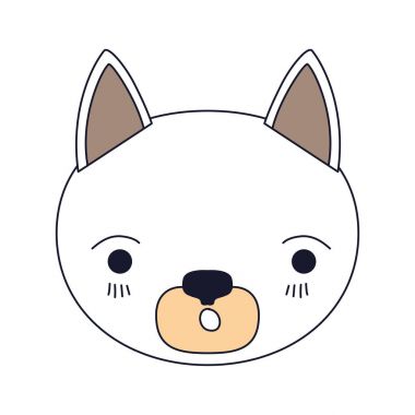 siluet renk bölümleri kedi sevimli yüz ifadesi şaşırttı