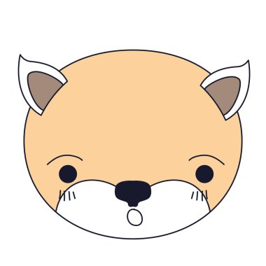 siluet renk bölümleri yavru kedi, sevimli yüz ifadesi şaşırttı