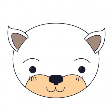 yavru kedi huzur ifade sevimli yüzü siluet renk bölümleri