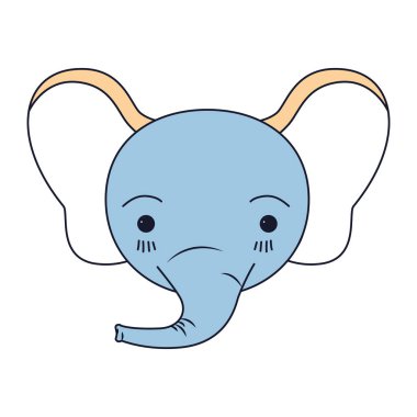 fil huzur ifade sevimli yüzü siluet renk bölümleri