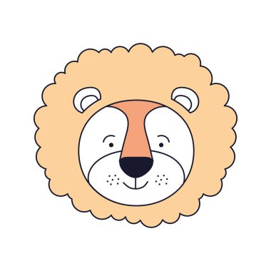 erkek aslan hayvan mutluluk ifade siluet renk bölümleri yüz