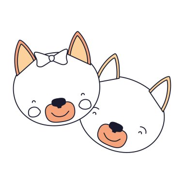 yüzleri kedi kaç hayvan mutluluk ifadesinin siluet renk bölümleri